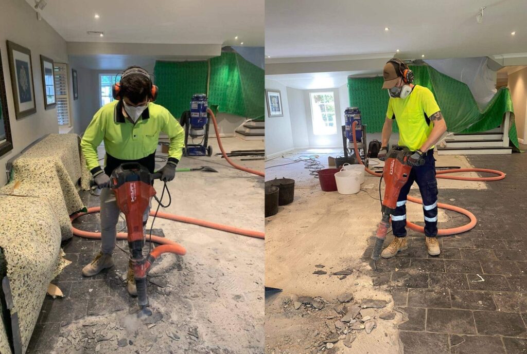Slate Flooring Removal 12 Dust-Free Slate Flooring Removal - Flooring And Grinding Australia